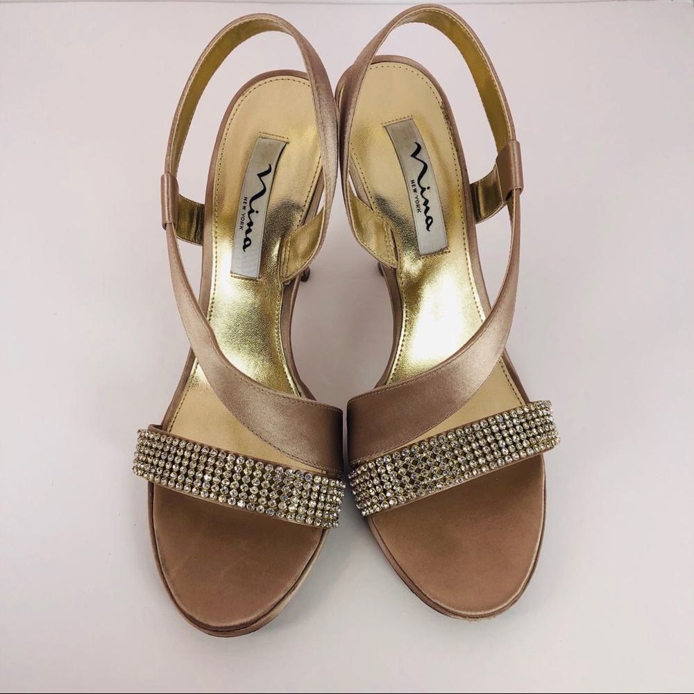 Nina Rhinestone Evening Sandals - Picture 2 of 8